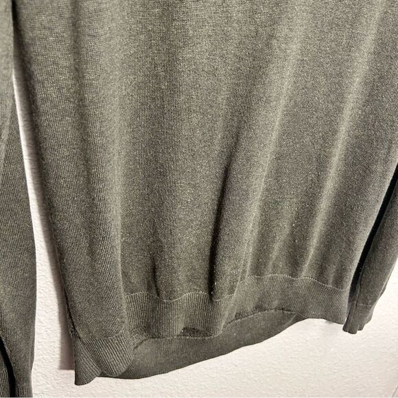 CALIBRATE Olive Green Men’s Large Waffle Knit Silk Blend Long Sleeve - Picture 9 of 15
